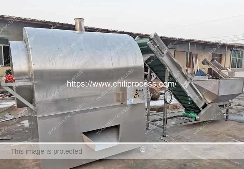 Automatic-Chili-Impurity-Hair-and-Plastic-Film-Fire-Cleaning-Machine-Delivery